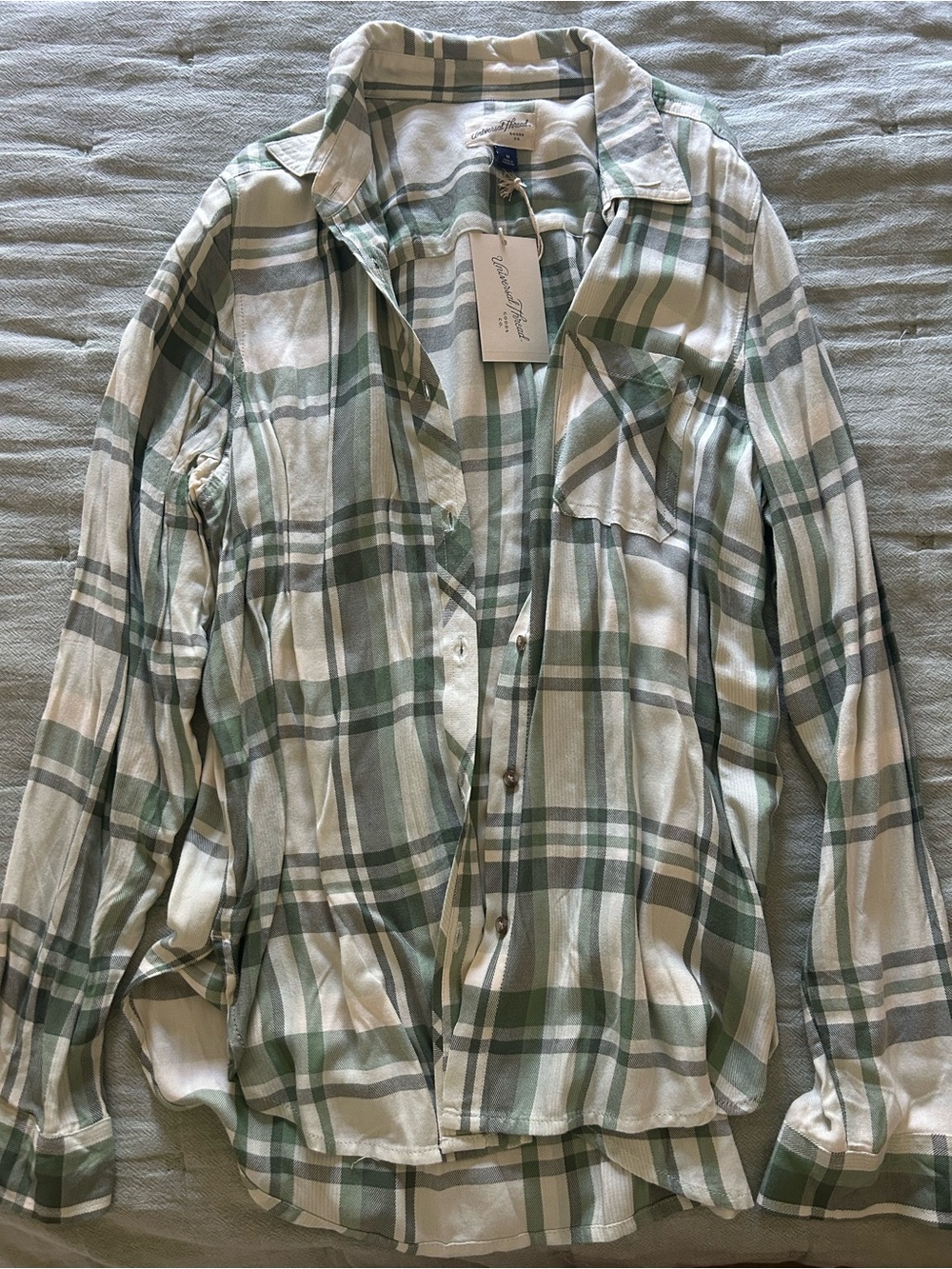 Universal Threads Green Plaid Shirt